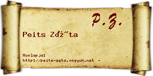 Peits Zéta névjegykártya